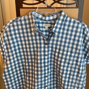NWT Style & Co checker plaid top 2X